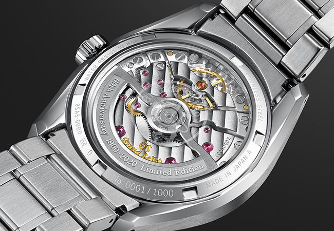 GRAND SEIKO 精工60周年不鏽鋼限定錶款，型號：SLGH003機芯