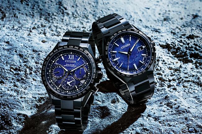 星辰CITIZEN星空藍超級鈦限量款，浩瀚登場。左圖：CC4015-86L，NT$89800、右圖：CB0219-50L，NT$35,800。