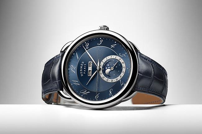 愛馬仕HERMES Arceau Grande Lune大月相腕錶 優雅月相展現不凡氣質
