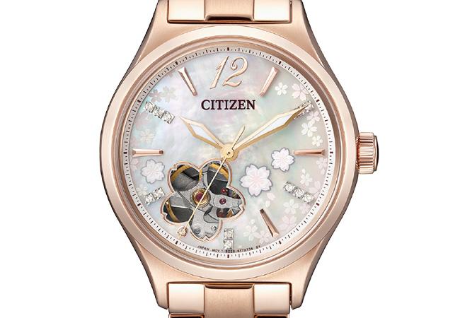 CITIZEN櫻花機械錶，型號：PC1018-69D
