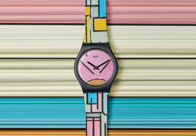 SWATCH蒙德里安《橢圓形的彩色平板》，型號：GZ350