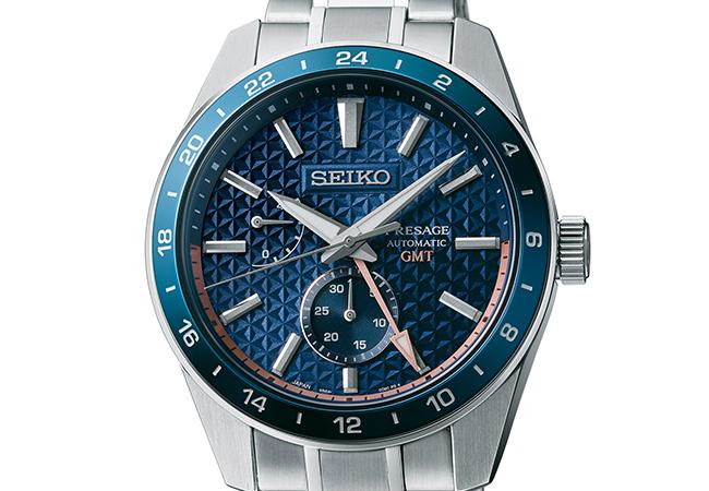 Seiko Presage Sharp Edged 系列GMT腕錶，型號：SPB217