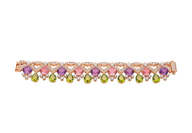 BVLGARI BAROCKO系列Colour Delight頂級彩寶手鍊。