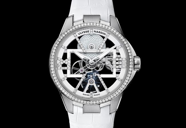 雅典ULYSSE NARDIN SKELETON X SPARKLING鈦金屬款，型號：3713-260B/00