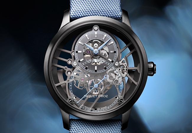 雅克德羅JAQUET DROZ大秒針SKELET-ONE鏤空腕錶，型號：J003525546