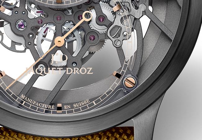 雅克德羅JAQUET DROZ大秒針SKELET-ONE鏤空腕錶，型號：J003525547