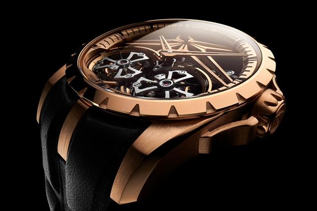 ROGER DUBUIS Excalibur鏤空飛行陀飛輪腕錶 雙陀飛輪再進化