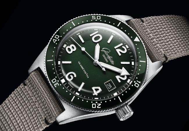 GLASHÜTTE ORIGINAL格拉蘇蒂原創SeaQ腕錶尼龍編織錶帶折疊扣款