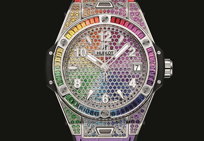宇舶HUBLOT Big Bang One Click彩虹寶石精鋼腕錶