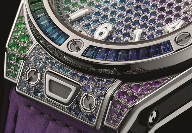 宇舶HUBLOT Big Bang One Click彩虹寶石精鋼腕錶