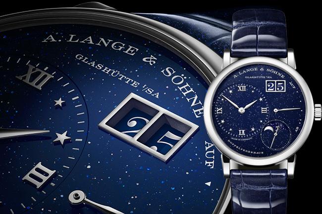 朗格Little Lange 1 藍色砂金石月相腕錶 