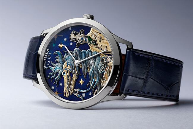 愛馬仕Slim d’Hermès C’est la fête工藝腕錶 展現微繪鑲金琺瑯藝術