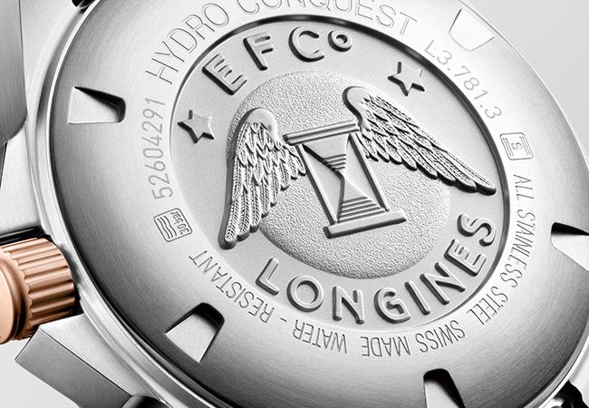 LONGINES HydroConquest黑色陶瓷圈不鏽鋼雙色腕錶