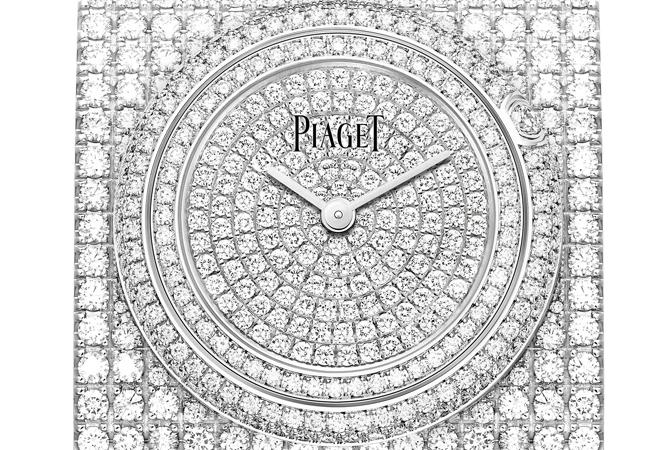 PIAGET Possession系列18K白金手鐲式高級珠寶鑽石腕錶