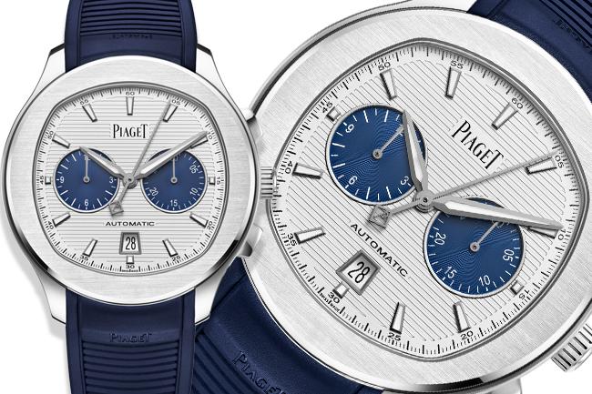 伯爵表PIAGET Polo計時碼錶 秀逸藍白貓熊