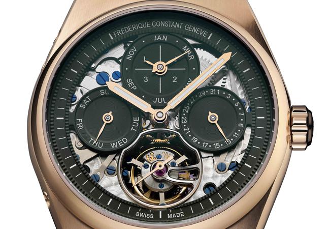 康斯登Frederique Constant Highlife陀飛輪萬年曆自製機芯系列腕錶