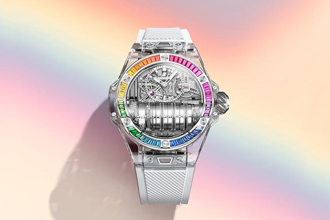 宇舶HUBLOT Big Bang MP-11彩虹藍寶石腕錶
