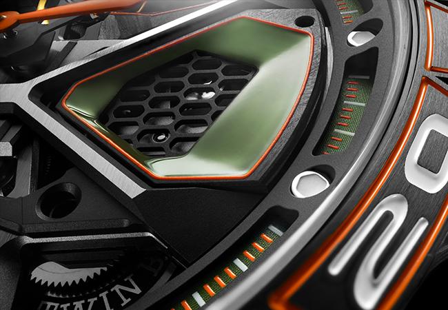 羅杰杜彼ROGER DUBUIS,Excalibur Spider Huracán Monobalancier片狀模塑碳纖維自動上鍊腕錶