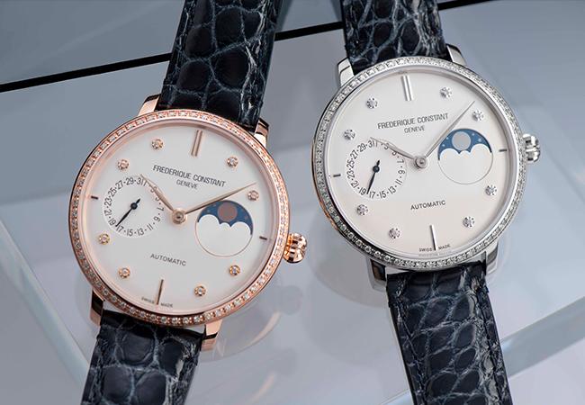 康斯登Frederique Constant Slimline Moonphase Manufacture超薄月相自製機芯腕錶 