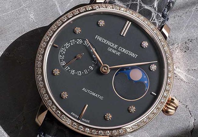 康斯登Frederique Constant Slimline Moonphase Manufacture超薄月相自製機芯腕錶 
