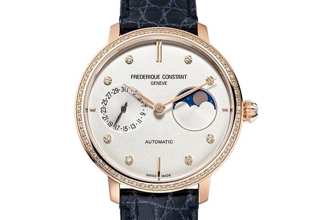 康斯登Frederique Constant Slimline Moonphase Manufacture超薄月相自製機芯腕錶 