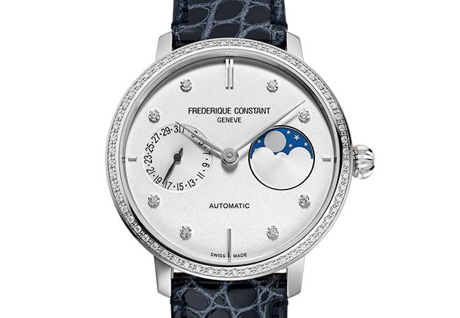 康斯登Frederique Constant Slimline Moonphase Manufacture超薄月相自製機芯腕錶 
