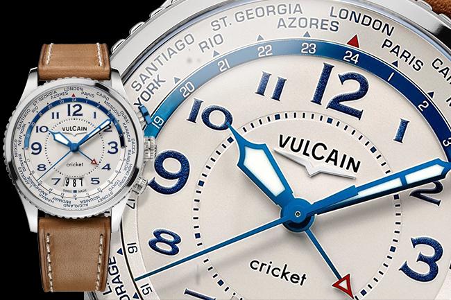 世界時區 X 響鈴功能！VULCAIN Aviator Cricket領航員系列響鈴腕錶 