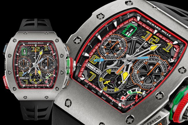 鈦合金款與紅金款亮相：RICHARD MILLE RM 65-01自動上鍊雙秒追針計時碼錶
