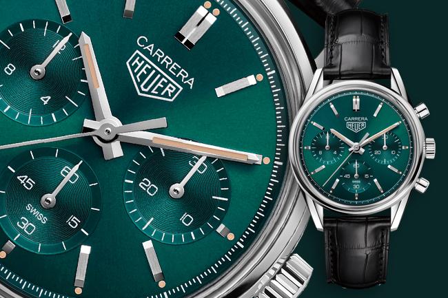 泰格豪雅TAG HEUER Carrera限量綠面自動計時腕錶