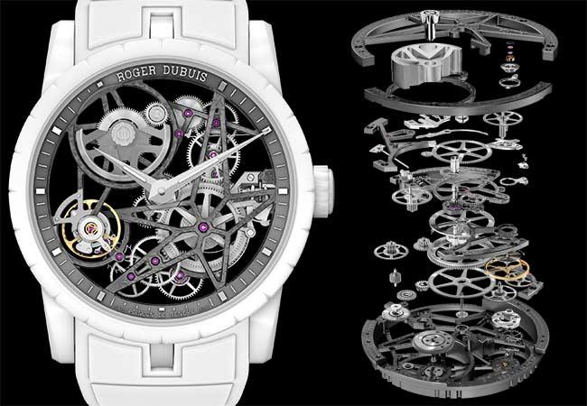 羅杰杜彼ROGER DUBUIS Excalibur鏤空自動上鍊腕錶：型號DBEX0949