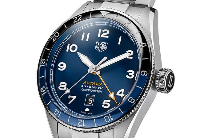泰格豪雅TAG Heuer Autavia 60週年GMT雙時區三針腕錶