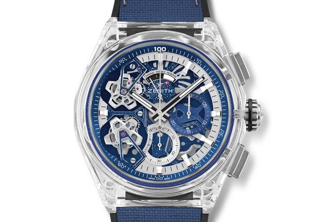 真力時ZENITH Defy 21雙陀飛輪藍寶石腕錶 