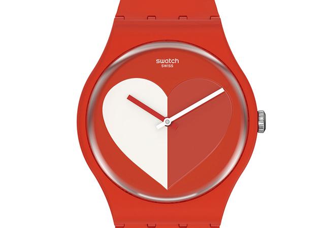 SWATCH紅色戀人HALF 