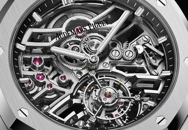 愛彼AUDEMARS PIGUET Royal Oak皇家橡樹系列自動上鍊飛行陀飛輪鏤空腕錶