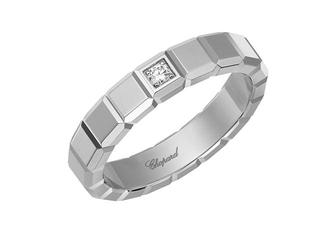 蕭邦CHOPARD Ice Cube Pure medium系列戒指－鑲嵌單顆鑽石款