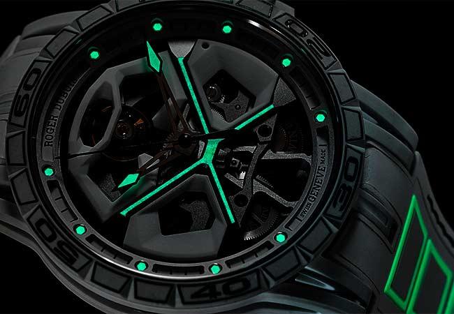 羅杰杜彼ROGER DUBUIS Excalibur Spider Huracán自動上鍊腕錶夜光