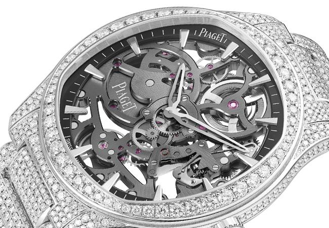 伯爵表PIAGET Polo Skeleton岩石灰鏤空超薄全鑽腕錶