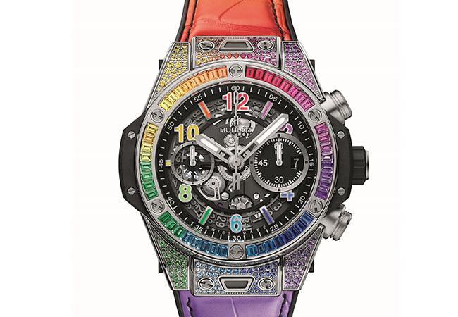 宇舶HUBLOT Big Bang Unico鈦金彩虹計時腕錶