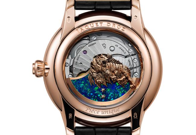 雅克德羅Jaquet Droz  2022 Relief Petite Heure Minute Tiger虎年生肖歐泊石金雕腕錶