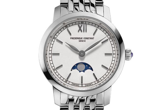 康斯登Frederique Constant Slimline Ladies Moonphase女性月相腕錶
