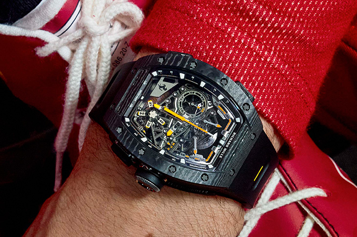 法拉利聯名第二款  RICHARD MILLE RM 43-01 Ferrari陀飛輪雙秒追針計時碼錶