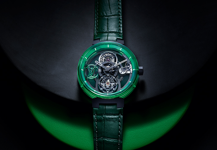 路易威登LOUIS VUITTON Tambour Moon飛行陀飛輪「日內瓦印記」腕錶