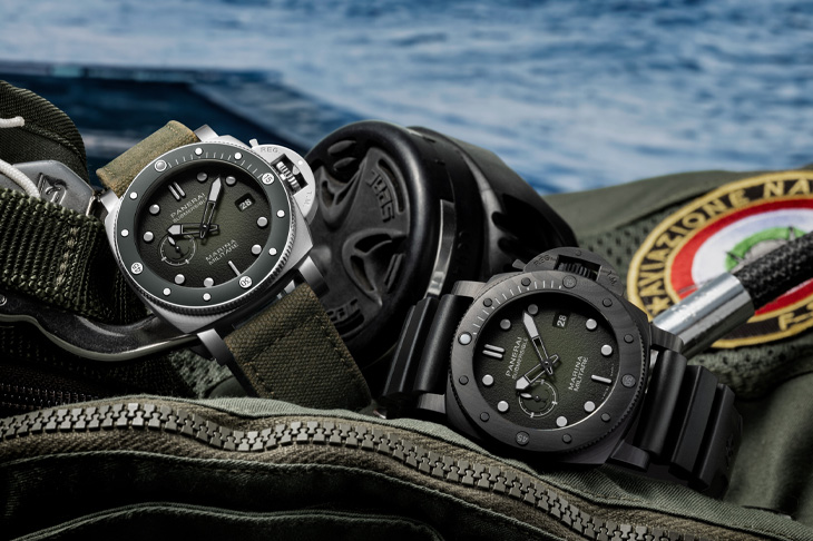 致敬義大利海軍航空隊  沛納海Submersible Marina Militare PAM01697、PAM01698