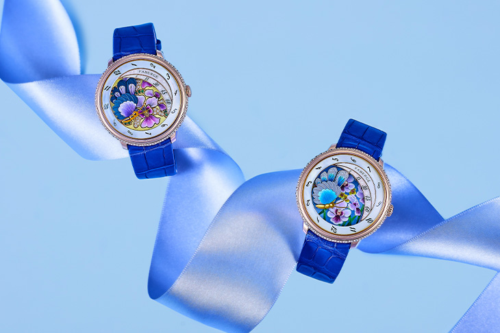 FABERGÉ Compliquée Butterfly Platinum Jubilee Edition 花叢間的翩然彩蝶