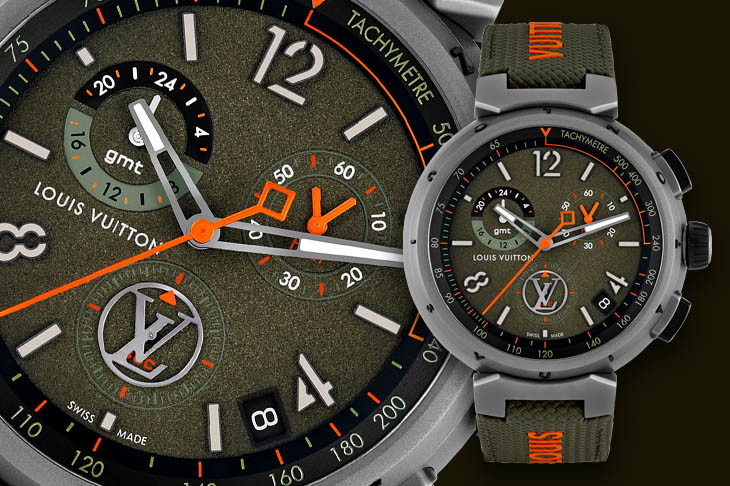 路易威登Tambour Outdoor Chronograph GMT腕錶 多功能時尚運動風