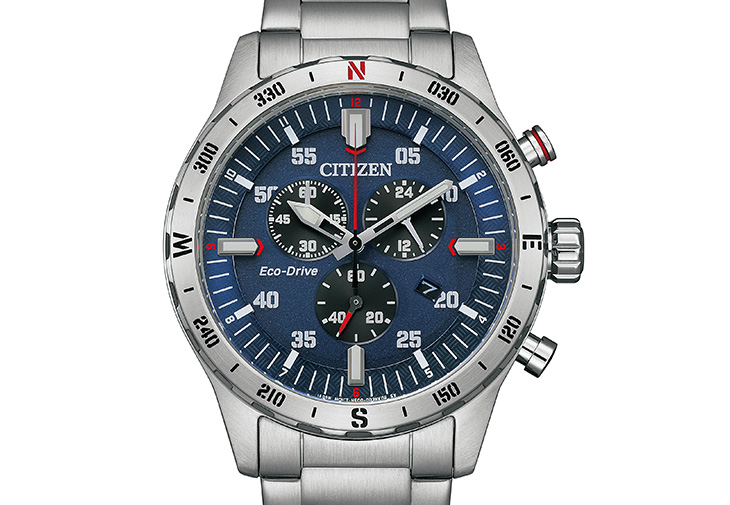 CITIZEN光動能碼錶計時錶款 AT2520-89L