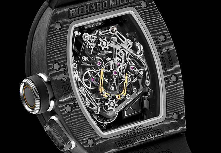 RICHARD MILLE RM 43-01 Ferrari陀飛輪雙秒追針計時碼錶