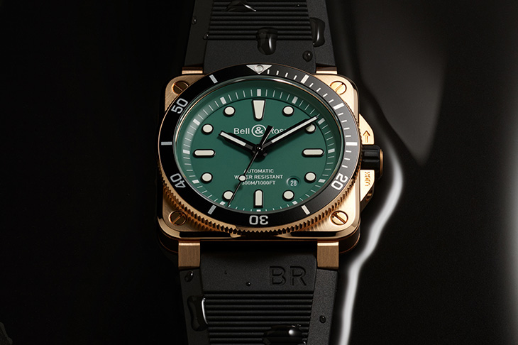 青銅潛水英姿 BELL & ROSS BR 03-92 Diver Black & Green Bronze