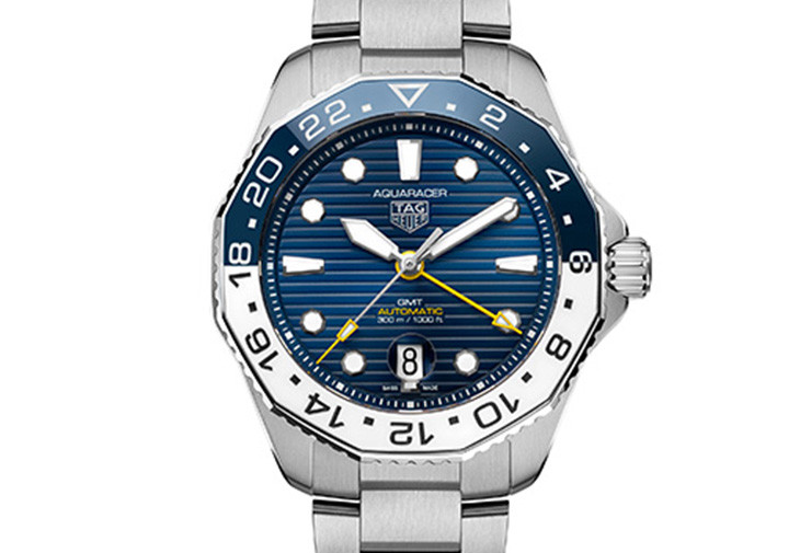 泰格豪雅TAG-HEUER Aquaracer專業300兩地時間潛水錶