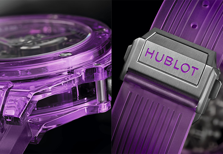 宇舶HUBLOT Big Bang紫色藍寶石陀飛輪腕錶